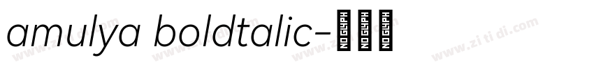 amulya boldtalic字体转换